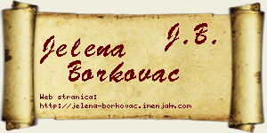 Jelena Borkovac vizit kartica